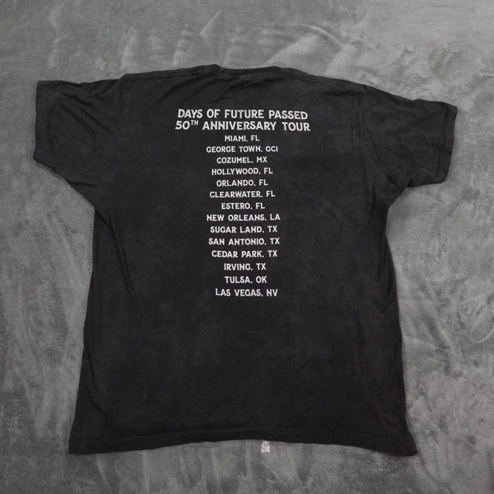 The Moody Blues Shirt Extra Large Black 50TH Anniversary Days Of Future Passed - Picture 2 of 6